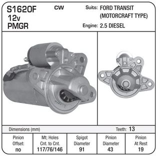 STARTER 12TH MOTORCRAFT TRANSIT