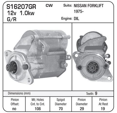 STARTER SUIT NISSAN 9TH G/R