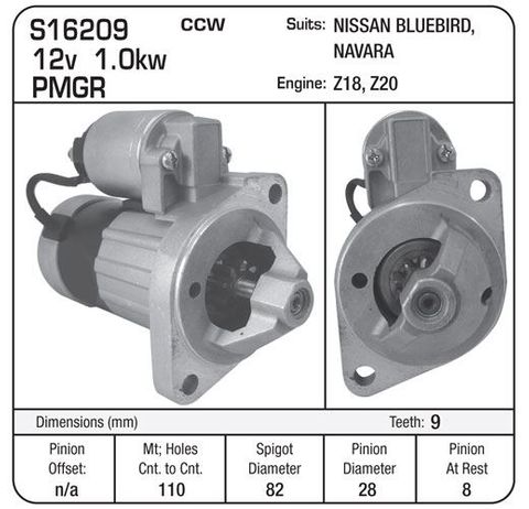STARTER NISSAN Z20 9TH
