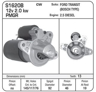 STARTER BOSCH TRANSIT DSL 12V