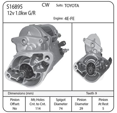 STARTER 12V 9TH G/R SUIT 2E TOY