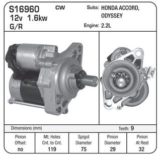 STARTER G/R SUIT HONDA