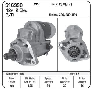 STARTER 12V 13TH CUMMINS CASE