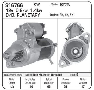 STARTER TOYOTA 3K-4K-5K
