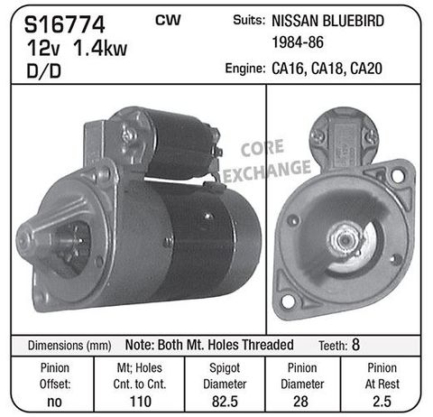 STARTER NISSAN CA18-20