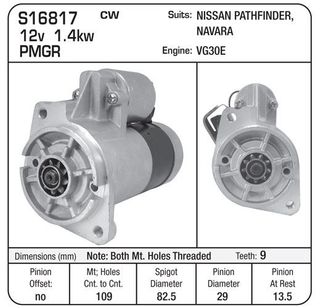 STR.12V 1.4KW NISSAN PATHFINDER 1988-89