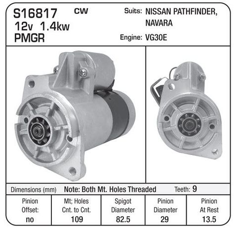 STR.12V 1.4KW NISSAN PATHFINDER 1988-89