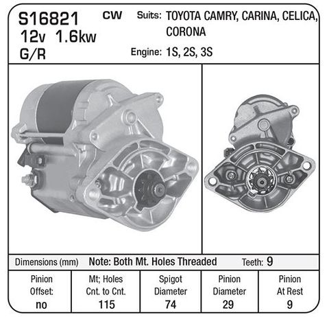 STARTER DENSO N.L.A no supplier no cores REBUILD ONLY