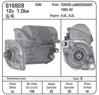 STARTER G/R SUIT LANDCRUISER FJ45