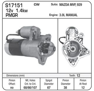 STR MAZDA 3.0L JE  1988-95