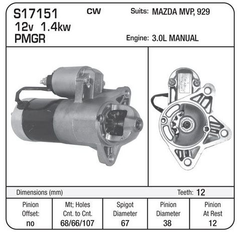 STR MAZDA 3.0L JE  1988-95
