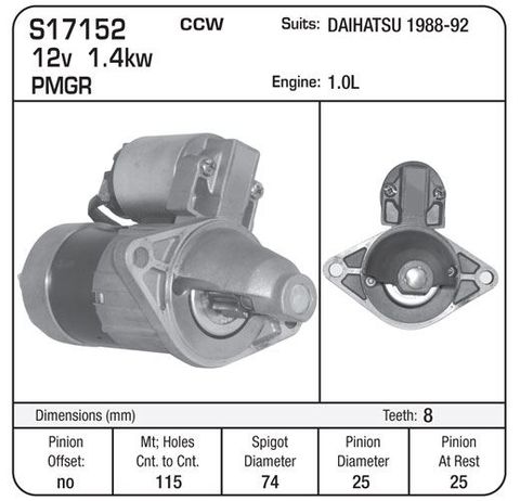 STR DAIHATSU P/E 8TH CCW