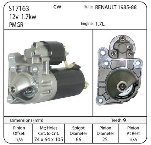 STARTER PMGR SUIT RENAULT