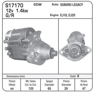 STARTER SUBARU 90/97 W/MT