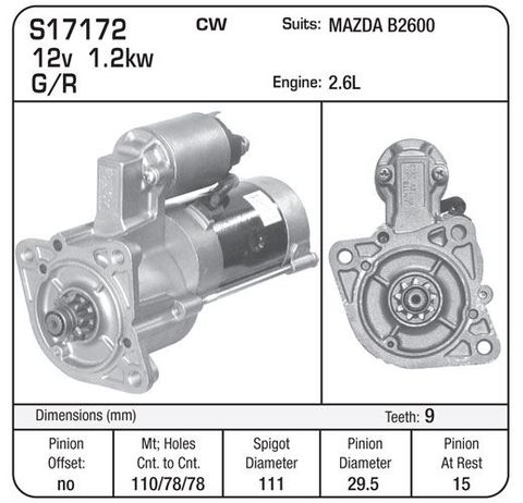 STR.MAZDA MPV 2.6L W/MT 1989-92