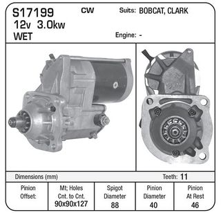 STARTER DENSO 12V 3KW G/R 11TH