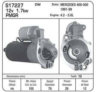 STARTER MERCEDES 400-500