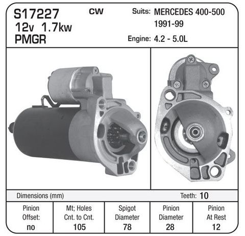 STARTER MERCEDES 400-500