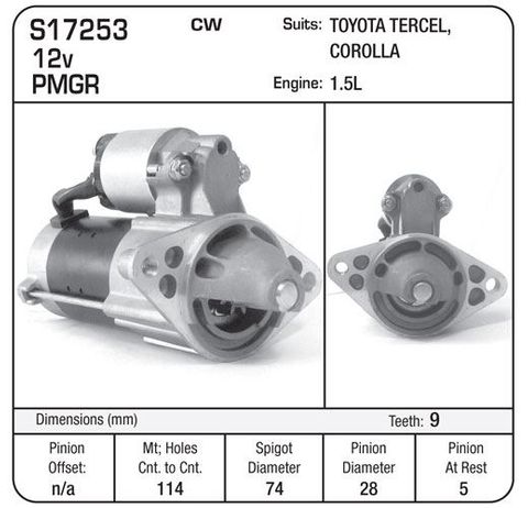 STARTER PLANETRY TOYOTA