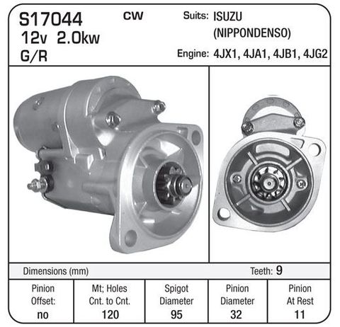 STARTER DENSO G/R 4JB1 ISUZU