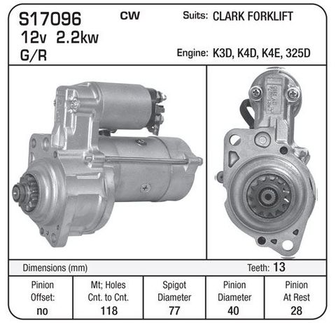 STARTER12V MITSUBISHI INDUSTRIAL