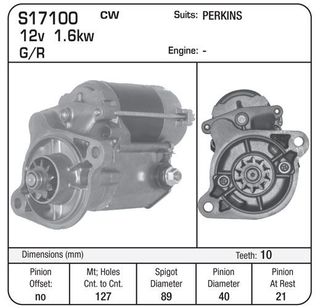 STARTER N.D G/R 10TH PERKINS/HYSTER
