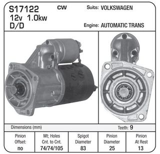 STARTER BOSCH SUIT VW