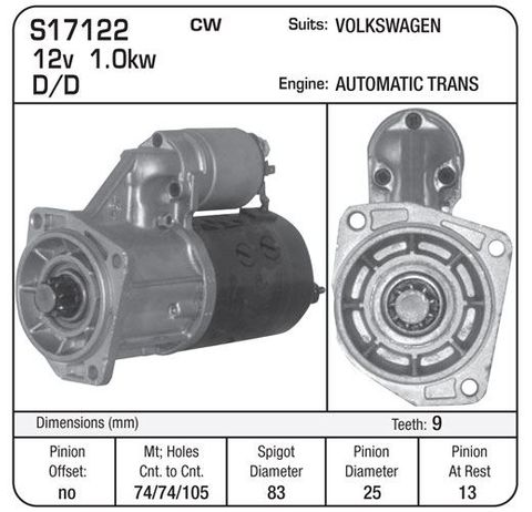 STARTER BOSCH SUIT VW