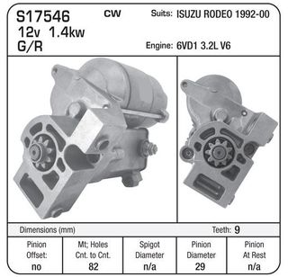 STARTER ISUZU 3.2L V6 92-2000