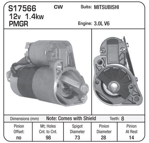STR.MITSI V6  3.0L C/W SHIELD