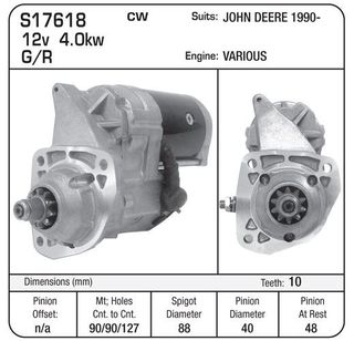 STR  12V John Deere 12v 4KW D/D