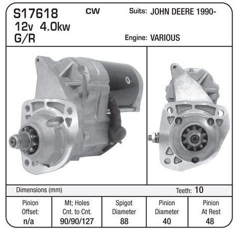 STR  12V John Deere 12v 4KW D/D