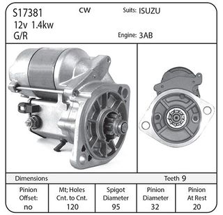 IZUZU 3AB,3LD, STR 9TH 32MM