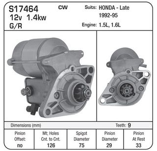 STARTER HONDA LATE DENSO G/R