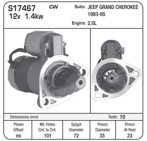 STR.JEEP GRAND CHEROKEE 5.2L 93-95
