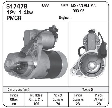 STR.NISSAN ALTIMA 1993-95