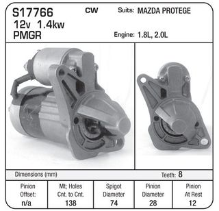 STARTER MAZDA 99 W/AT PMGR
