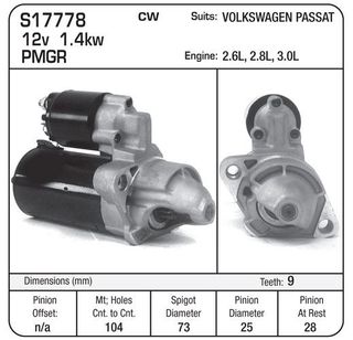 STARTER AUDI 98-06 A6