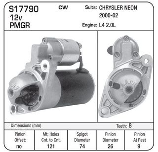 STARTER,CHRYS, NEON 00-04 PMGR