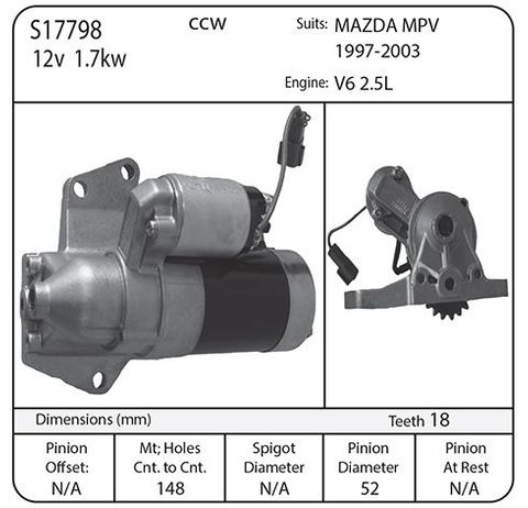 STR SUIT MAZDA MPV 1997-2003