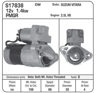 STARTER SUZUKI V6-VITARA