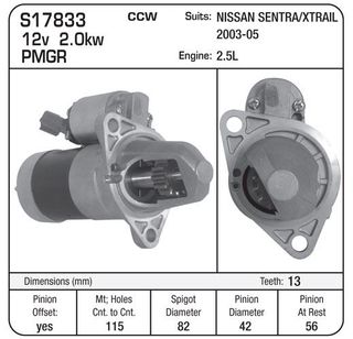 STR NISSAN 13TH CCW SENTRA/ XTRAIL  03-05