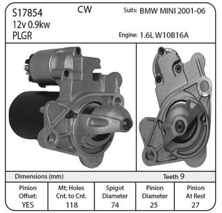 STARTER MINI COOPER 02-06