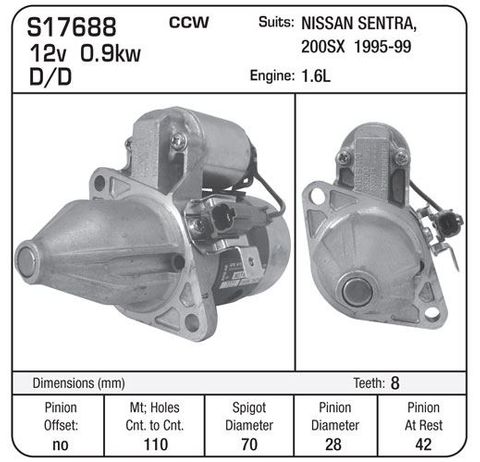 STARTER SENTRA 8TH CCW