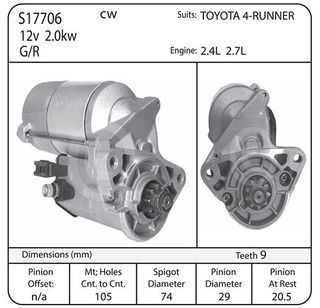 STARTER 12V ND 2KW TOY