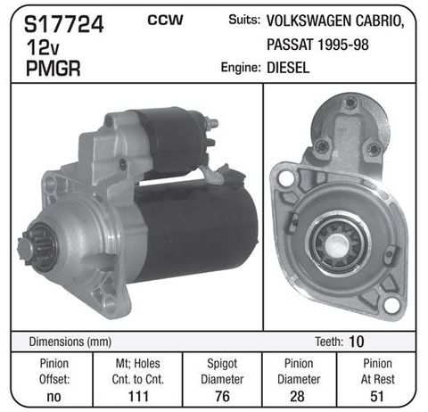 STR - VW,DSL,PASSAT ETC 95-98