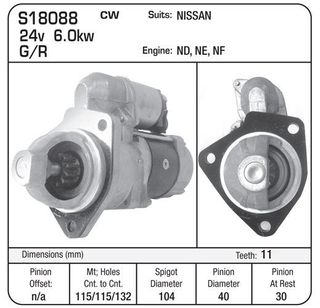 STARTER SAWAFUJI ND-NF NISSAN TRUCK