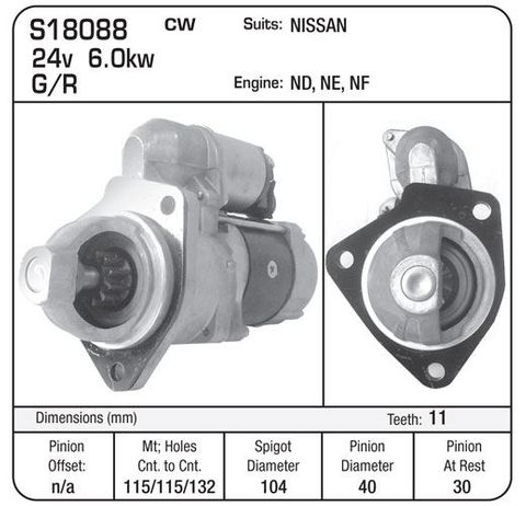 STARTER SAWAFUJI ND-NF NISSAN TRUCK