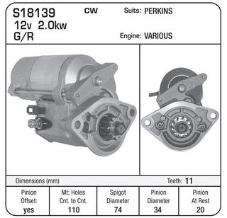 STR PERKINS 11TH 12V 2KW