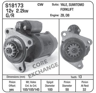 YALE FORKLIFT MITSI ENGINE 12VOLT